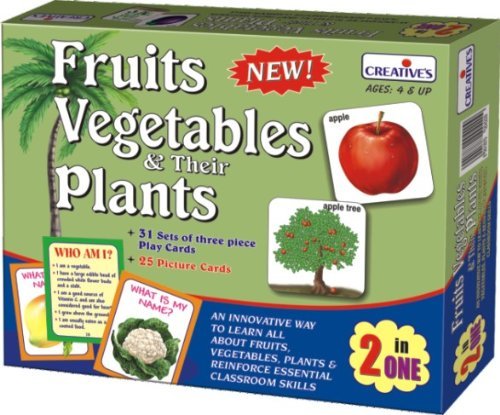 Creative Educational Creative Pre-School Fruits/Vegetables and Their Plants 2-in-1 Game