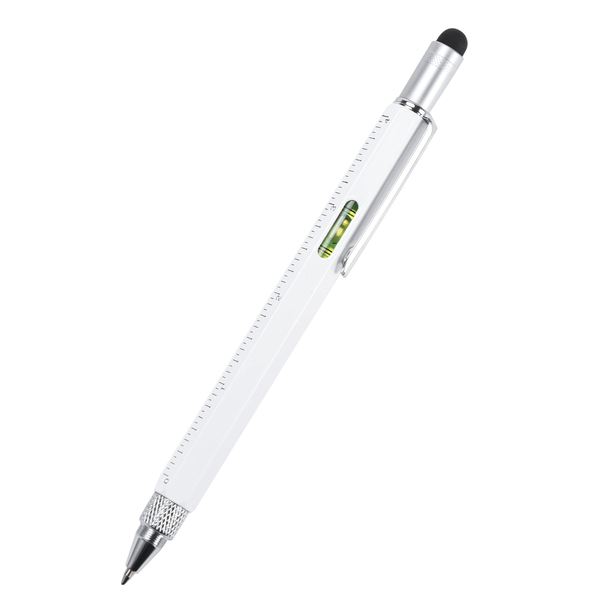 Multitool Construction Pen Gifts and Stocking Stuffers for Men - Engineering Gadget Tools for Electrician, Architect, and Construction Worker - Multi-Use with Pencil and Level Ruler