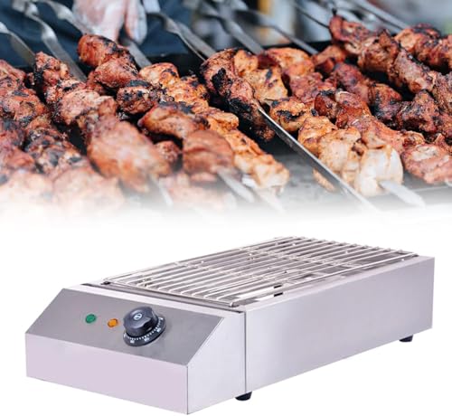 Electric Table Top Griddle, Electric Smokeless Portable BBQ Barbecue Grill Indoor Cooking Grill with Water Filled Drip Tray & Temperature Control, Kebab Grill, Safe Griddle for Indoor