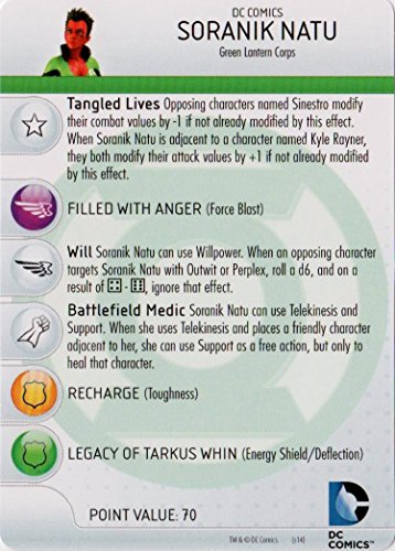 HeroClix DC War of Light #016 Soranik Natu Figure Complete with Character Card