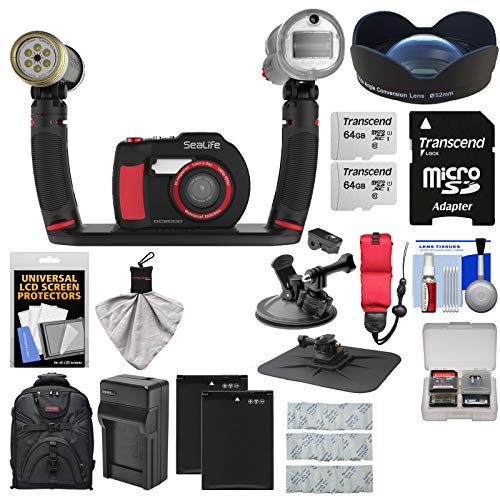 SeaLife DC2000 HD Underwater Digital Camera with Sea Dragon Pro Duo Light & Flash Set + Wide Angle Lens + 2 64GB Cards + Batteries & Charger + Backpack Kit SeaLife DC2000 HD Underwater Digital Camera with Sea Dragon Pro Duo Light & Flash Set + Wide Angle Lens + 2 64GB Cards + Batteries & Charger + Backpack Kit