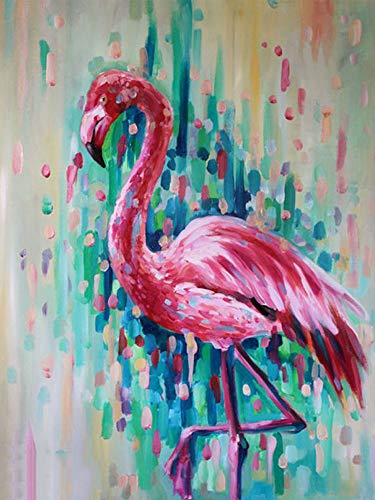 Birds Diamond Painting 5D Diamond Painting, for Kids and Adult Paint with Diamonds kit Diamond Art Kits Diamond Decor 11.8Ã—15.7Inches (Flamingo)