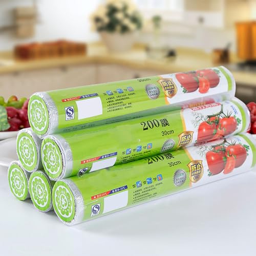 Plasticfolie, Voedsel PE Vershoudfolie Wegwerp Keuken Koelkast Vershoudfolie Huishoudelijke Grote Rolfolie Fruit Groente Afslankfolie Stretchfolie Doorzichtige Krimpfolie - Image 5