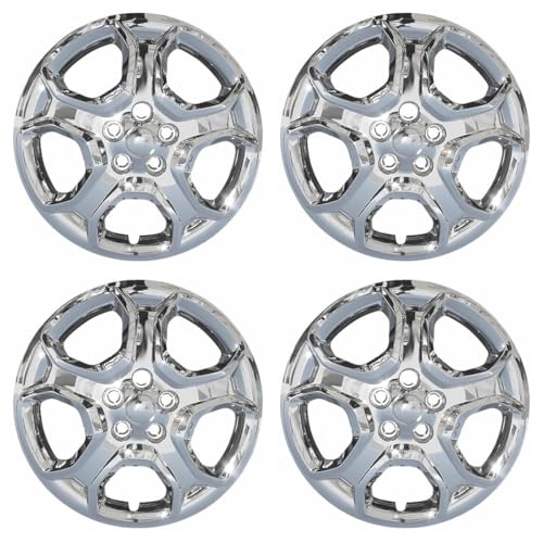 17‘’ Hubcaps Compatible with Ford Escape 2013-2025; 17-inch Wheel Covers; Set of 4 Pcs (Chrome)