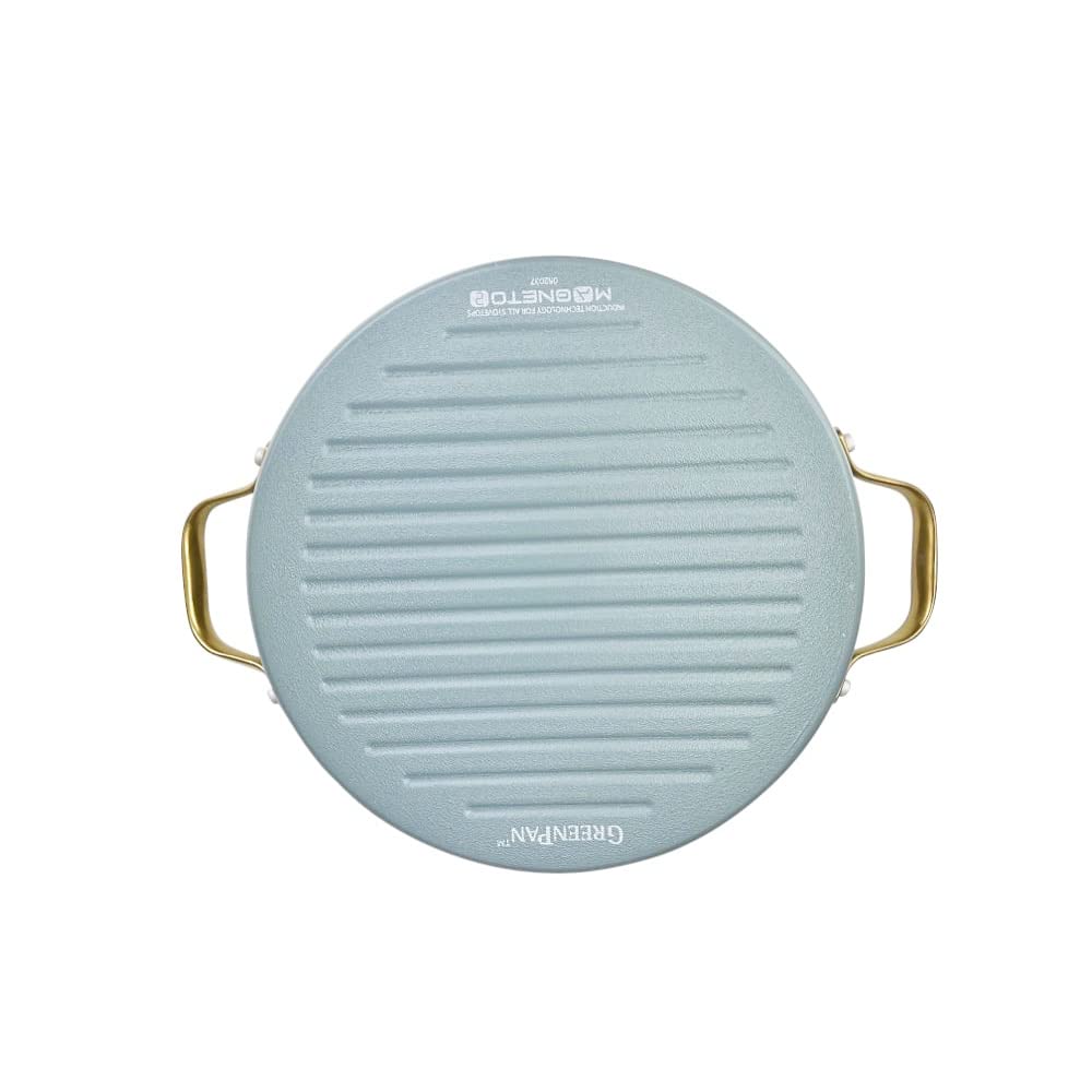 GreenPan Padova Hard Anodized Healthy Ceramic Nonstick, 11" Grill Pan with Lid, Black