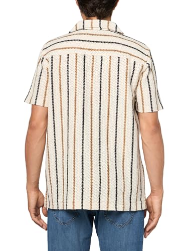 KARL LAGERFELD Men's Knit Short Sleeve Button Front Woven Dress2