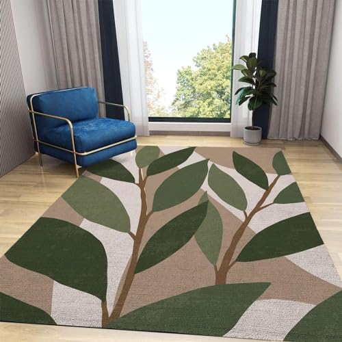Tapete decorativo de planta tropical verde marrón 6'x9' miniatura 3