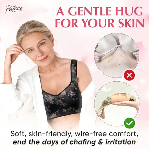 Image of Smoothing Bra Anti Sagging Wireless Push Up Bras for Women No Underwire Full Coverage Bra Comfy Bras for Women