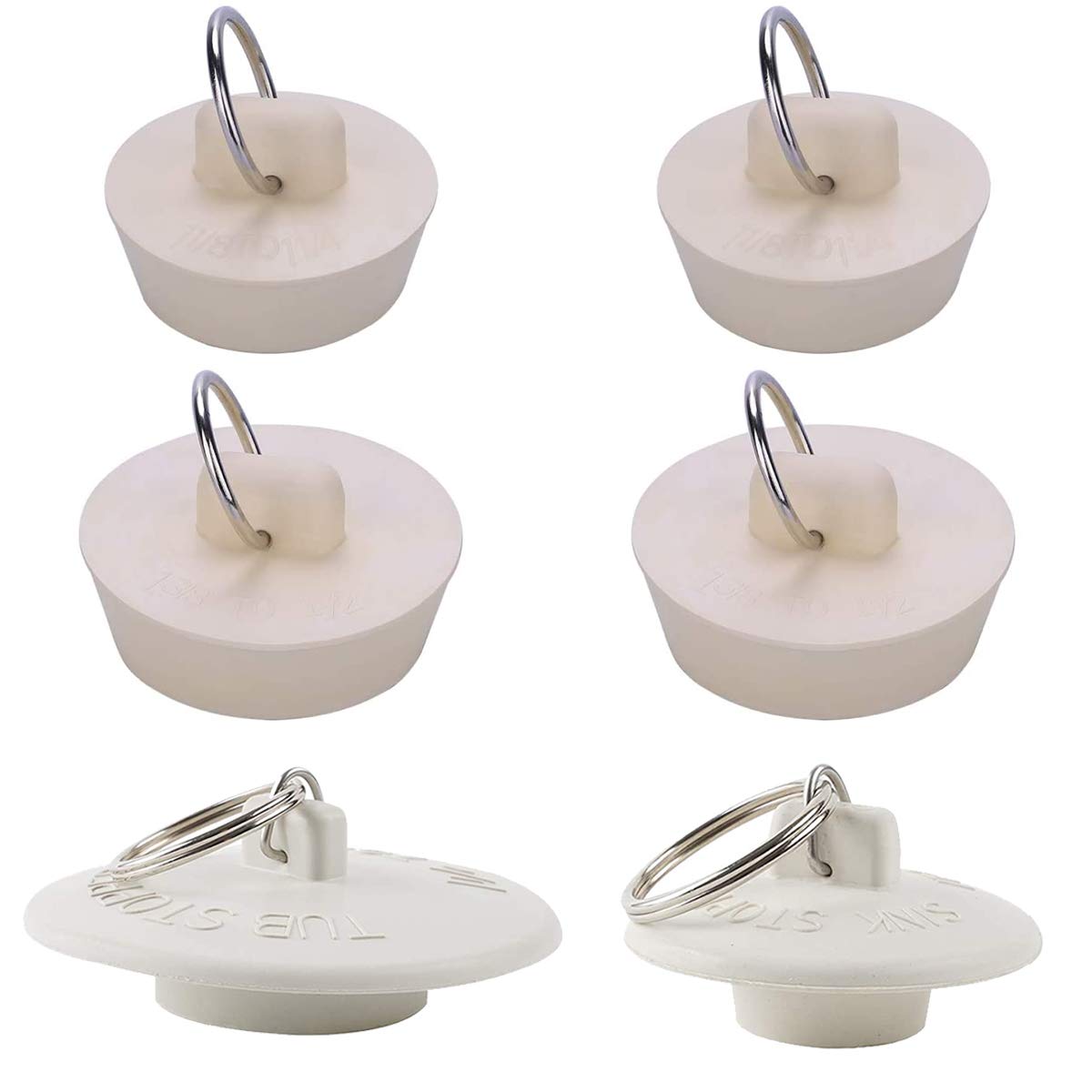 Buy 6 Pieces Drain Stopper, Bathroom Sink Strainers and Stopper Plug