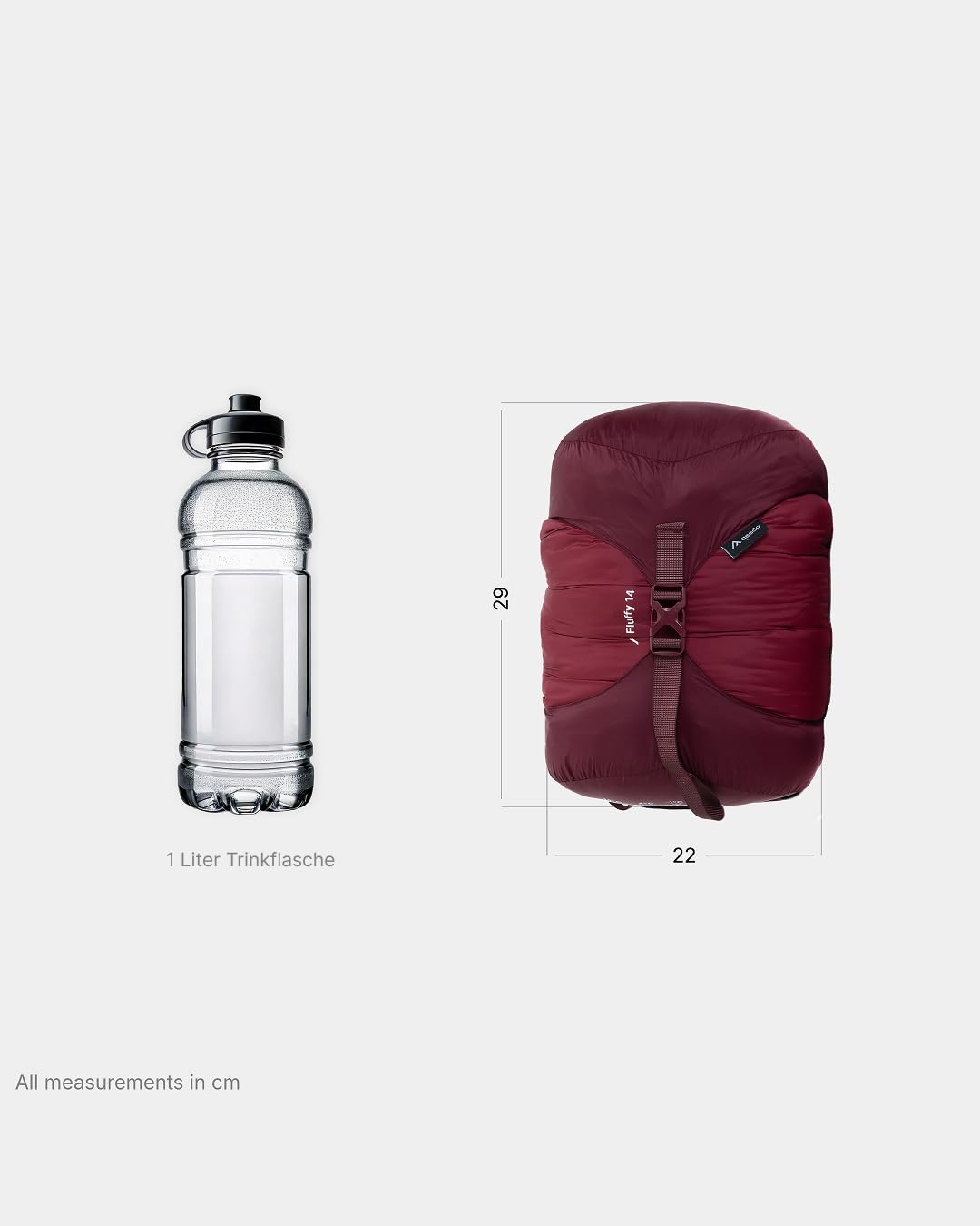 qeedo Daunenschlafsack Sommer – Ultraleicht & kompakt, Komfort 14 °C, in 2 Größen, RDS Daune, wasserabweisend, Camping & Trekking