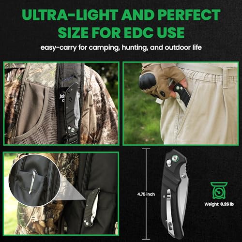 Mossy-Oak-Folding-Pocket-Knife-4-Stonewash-Blade-Tactical-Knife-G10-Handle-Small-EDC-Knives-with-Pocket-Clip-Axis-Lock-for-Camping-Survival-Hiking-Premium-Outdoor-Gifts-for-Men-Women