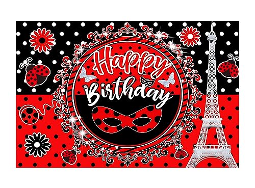 whdiduo Decoração Ladygirl aniversário, bandeira de fundo PVC médio, vermelho, 150 x 17,777 cm