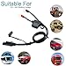 iMESTOU Motorcycle Solar SAE Quick Disconnect Extension Cable Adapter, Ring Terminal Harness with Black Fused 2-Pin Quick Disconnect Plug to Solar Panel, Power Supply, Motorcycle/Motorbike/Car (2pcs)