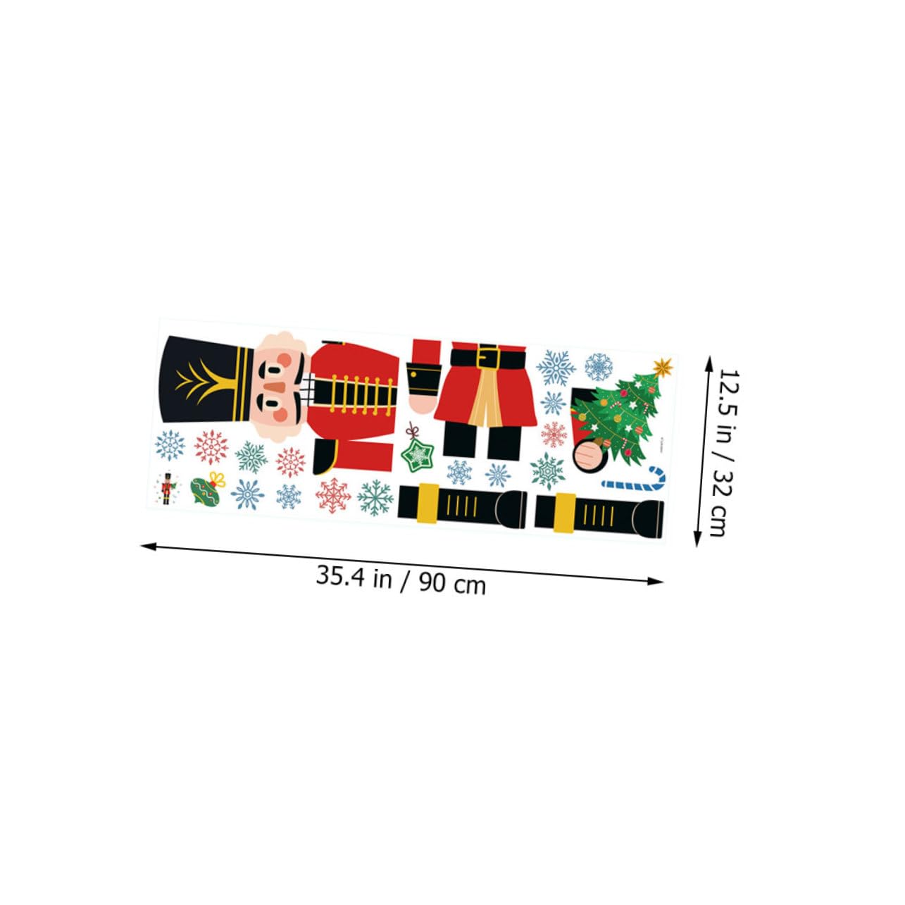 Hemobllo 3pezzi Adesivo Natalizio Per Finestre Nutcracker e Fiocchi Decorazione Murale Festiva Per Natale Facile Da Applicare e Rimovibile Per e Vetrine