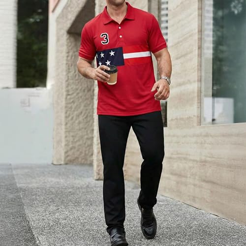 Image of Men's Polyster Stretchable Polo T-Shirts Half Sleeves Regular Fit T-Shirt for Everyday Wear