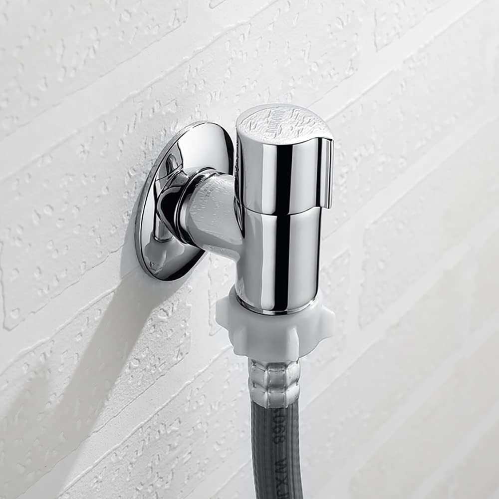 Appliance Valve - Válvula de esquina de pared para lavavajillas, conexión de agua G1/2" a G3/4" (cromado)