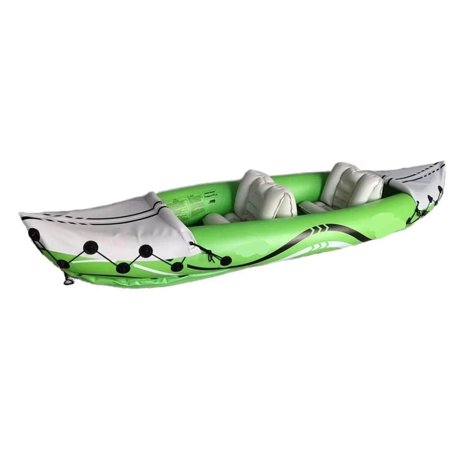 Kayak Inflable de Material Nailon Ligero 4m for excursiones y Pesca 3 Adultos en ríos con Casco PVC/PE