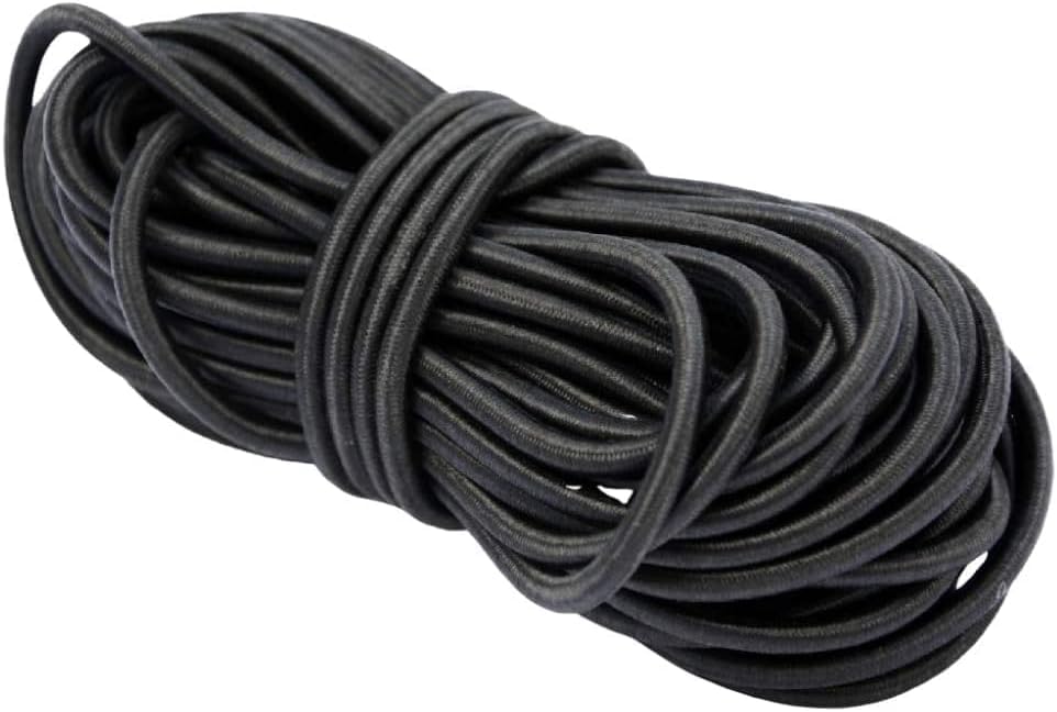 Round Elastic Cord 1.5mm 5m Black - Strong Stretchy Elastic String & Bracelet String for Bracelet Making, Beading, Dolls, Journals, Hats - Black Elastic for Sewing, Crafts & Jewellery