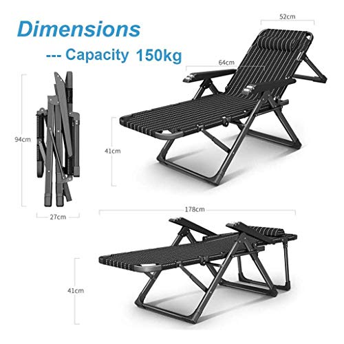 Chaise longue zero gravity robuste avec structure métallique premium pour extérieur - 3