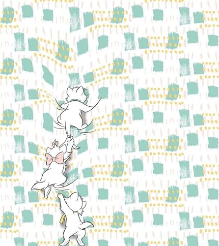 Komar Disney Fleece Photo Wallpaper Kitty Climbers, Colourful, 280 x 250 cm