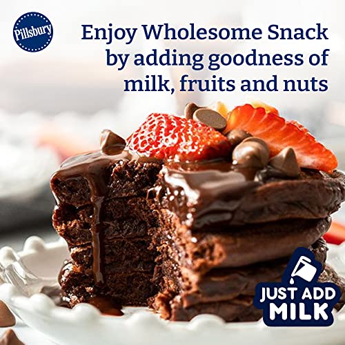 Image of Pillsbury Chocolate Flavour Pancake Mix| 2-Minute Pancake Mix For Kids| No-Preservatives |500 Gram (Pack of 3)