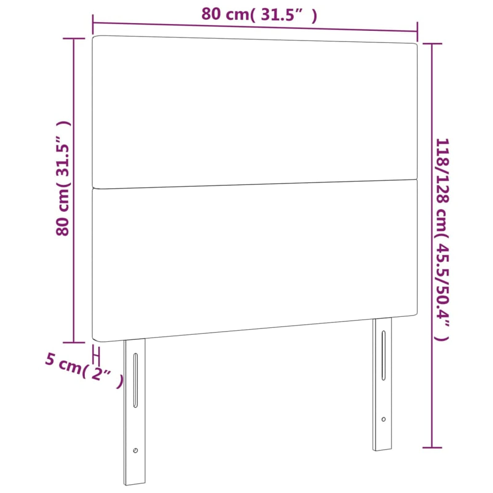 ShGaxin Cabeceros 2 Unidades, Cabezal De Cama, Cabezales Dormitorios Modernos, Cabecera para Cama, de Tela Gris Claro 80x5x78/88 cm