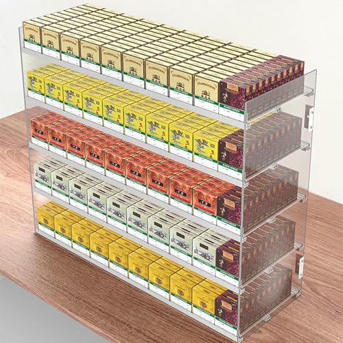 Amazon.co.jp: 壁掛け式タバコショーケース棚、2～7段タバコ陳列ラック