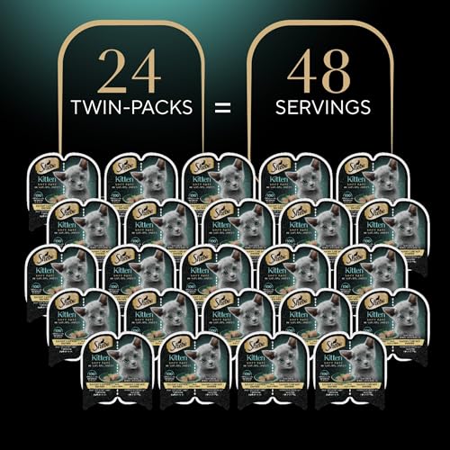 Sheba Perfect Portions Kitten Wet Food,Pate Cat Food Wet Entree,Chicken Recipe,2.6 oz. Twin-Pack Trays (,48 Servings),24 Count (Pack of 2) - image 9