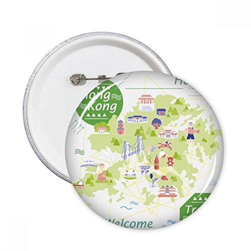 Pins Hong Kong Chine multicolores pour décorer une veste en jean lors de vos voyages