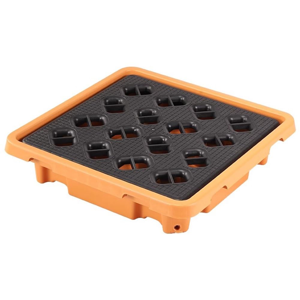 BYFSRUS Oil Tank Spill Tray，Spill Containment Pallet, Modular Spill Platform, Spill Containment Platform, Anti-Leakage Container Storage(67.5x67.5x15cm)