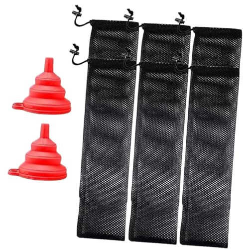 SUPVOX 6pcs Hanging Feeding Pouch for Outdoor Birds No Leakage Bird Feeding Net Bags with Drawstring Closure Easy to Use for Garden and Wildlife Attraction