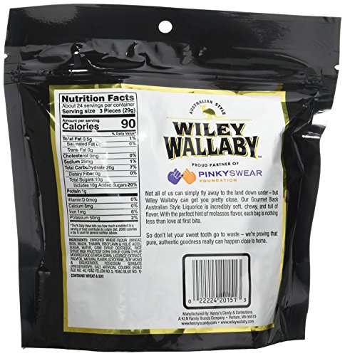 Wiley Wallaby Australian Goumet Style Black Licorice Candy 24 Oz. (Pack Of 4) #TOP1