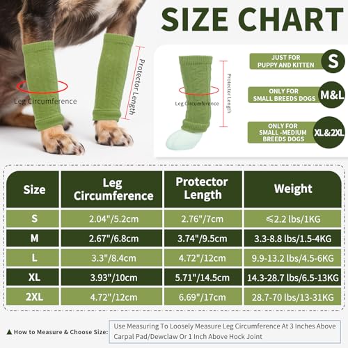 Image of ROZKITCH 4 PCS Dog Leg Protection to Help Stop Licking Scratching Wound | Soft Knitting, Stretchy Fit Sleeves, Helps Reduce Licking, Dog & Cat Friendly, Easy to Wear, Daily Leg Coverage