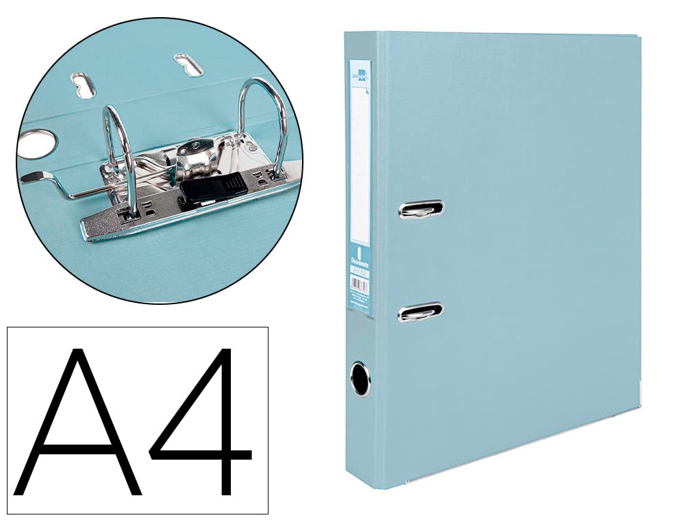 Lisloise | CLASSEUR LEVIER LIDERPAPEL A4 DOCUMENTA CARTON REMBORDÉ 1,9MM DOS 75MM RADO MÉTALLIQUE COLORIS LILAS