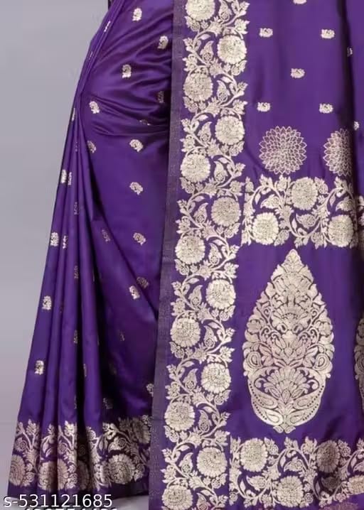 Image of Yashika Women Banarasi Kanjivaram Silk Woven Saree Set with Blouse |saree for Women | Saree | New Sari | Saree