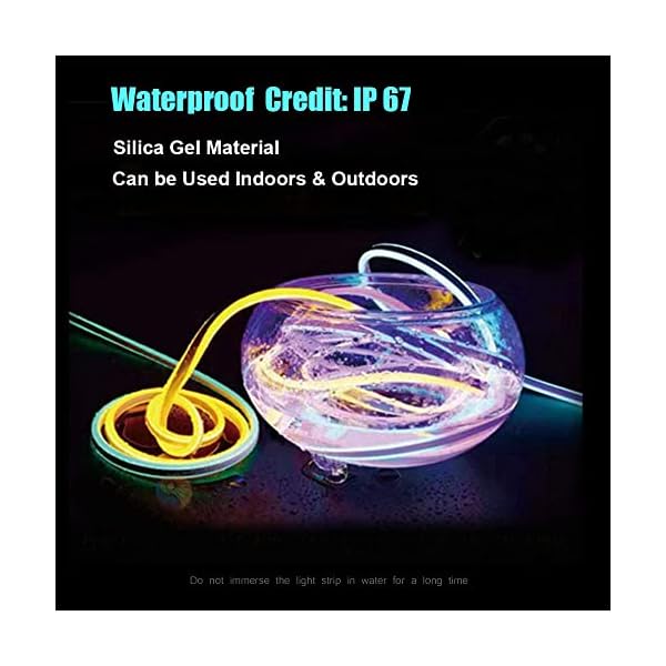 Ym e-bright led neon lights, 12v led neon rope light indoor outdoor, silicone 16. 4ft 600smd green led strip lights, led rope waterproof flexible for signboard bar home building decoration - image 8