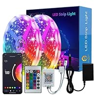 SMART CONTROL: Features both smartphone app control and remote control capabilities for convenient operation and customisation of lighting effects MUSIC SYNC: Built-in sensitivity adjustable microphone syncs LED colours and patterns with music rhythm...