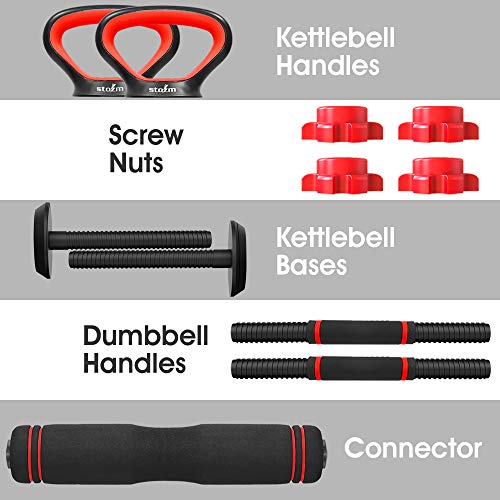 STOZM Deluxe Weight Bench (Crimson/Amber/Cobalt) & Weightlifting Accessories Set (Red/Orange) - Home Fitness Guru STOZM Deluxe Weight Bench (Crimson/Amber/Cobalt) & Weightlifting Accessories Set (Red/Orange) - Image 3