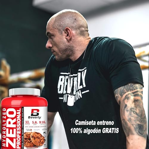 Beverly-HYDROLYZED-ZERO-2-kg-Proteina-Whey-Hidrolizada-80-proteina-Sabor-Cookies-and-Cream-Aumento-masa-muscular-Camiseta-entrenamiento-gratis