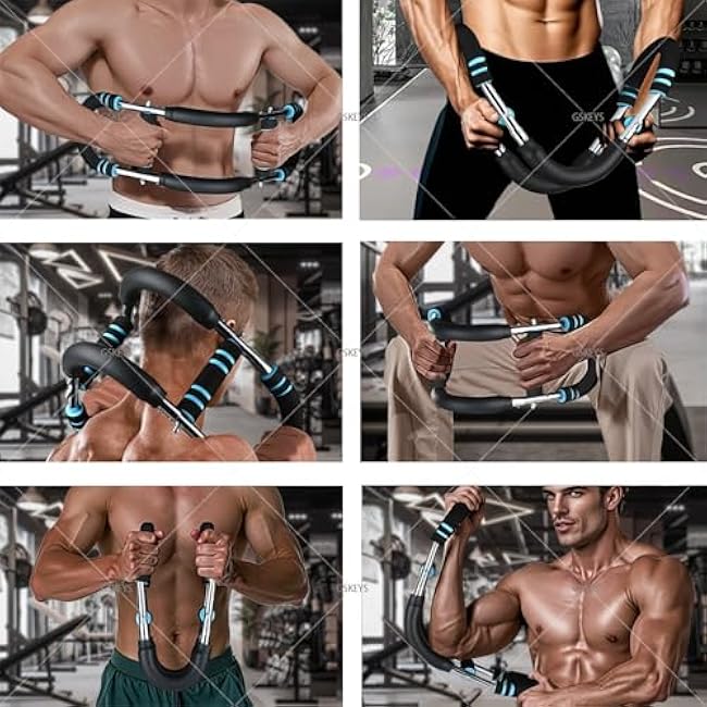 Upgraded Twister Arm Trainer ¨C Adjustable Chest & Arm Workout Equipment for Men & Women, Full Body Strength Training Machine, Portable Spring Resistance Fitness Bar for Home Gym