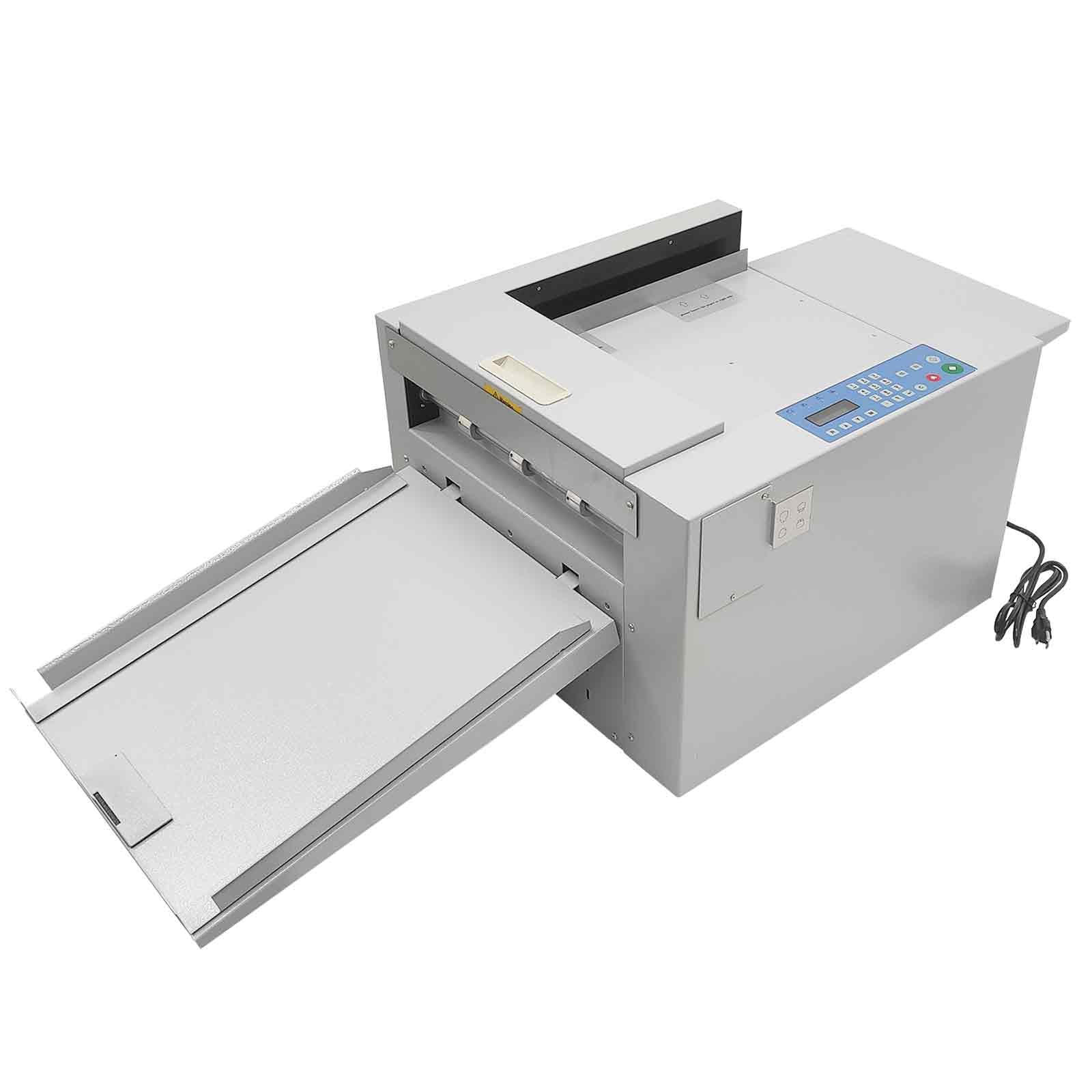 Macchina elettrica per cordonatura e perforazione da 33 cm, 2 in 1, per segnare e perforare la carta, 2600 fogli/h, profondità regolabile, velocità/pressione, per carte e manuali, 110 V