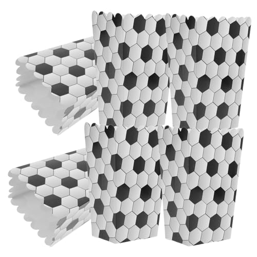 SUPVOX 6 Piezas Cajas de Recuerdos para Fiestas Deportivas Cajas de Aperitivos Decoraciones para mesas de Fiestas Decoraciones de la Fiesta Deportiva envases de Palomitas para Fiesta