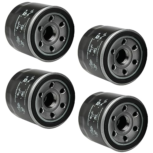 4 Pcs BAIZHIHUA 1809 Oil Filter Replaces 15410-MFJ-D02, KN-204-1 Fits Honda Goldwing 1800 GL1800
