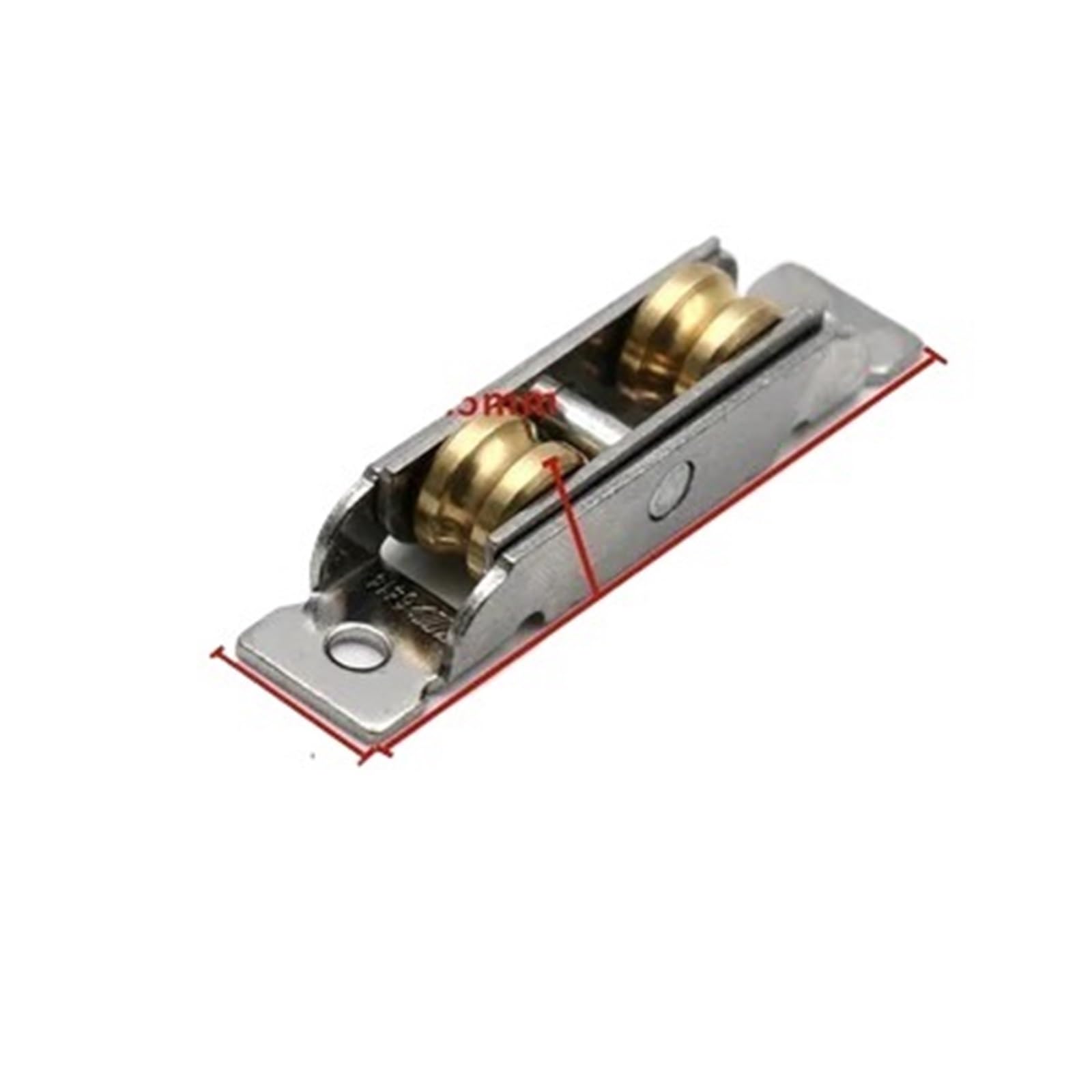 1PCS Stainless Steel Window Pulley Groove Wheel Silent Copper u-Groove Track Door Roller Caster Sliding Glass Window Hardware Accessories(14mm Slot)