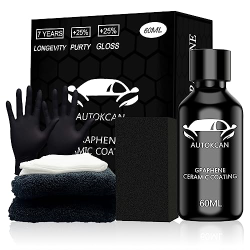 OBDKCAN Keramikversiegelung Auto, 60ML Ceramic Versiegelung Auto, 10H Graphen Nano Versiegelung Auto, Ceramic Coating, Lack Versiegelung KFZ, Super Hydrophobe, Hochglanz, Kratzfest, für Lackschutz