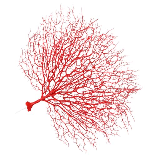 MOTHNUR Ramo Finto di Corallo Rosso in Plastica per Decorazione Acquario e Matrimonio Realistico e Durevole per Piante Artificiali e Decorativi