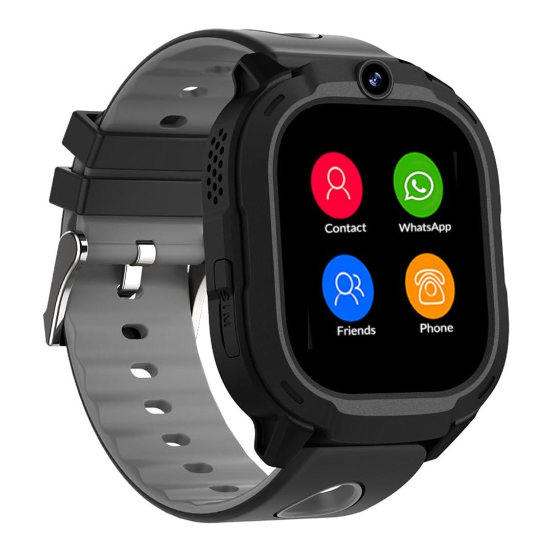 Rebel Cactus Sky Smartwatch - Reloj Inteligente con GPS y teléfono - Localizador GPS para niños, cámara, teléfono, vídeo, Whatsapp - Funciones educativas - Reloj Infantil - Color Rosa (Negro)
