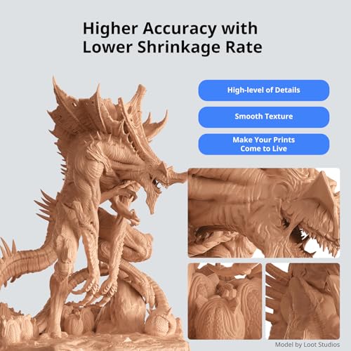 Image of ANYCUBIC ABS-Like Resin 3.0, Upgraded 14K 3D Printer Resin with Enhanced Strength and Toughness, High Precision, Low Odor, Wide Compatibility for All LCD Resin 3D Printers (Beige, 1kg)