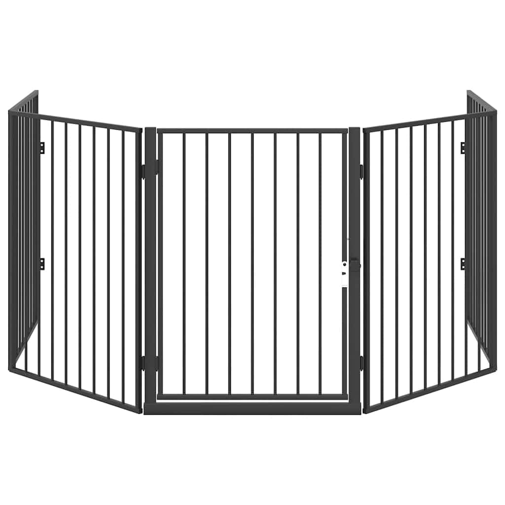 Barrera protectora para chimeneas, estufas y barbacoas, 123 x 123 x 76 cm, color negro