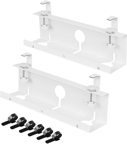 WENHAO - Bandeja de organizaciĂłn de cables para debajo del escritorio, bandeja de cables de metal, gestiĂłn perfecta de cables de escritorio, WENHAO - Bandeja de organizaciĂłn de cables para debajo del escritorio, bandeja de cables de metal, gestiĂłn perfecta de cables de escritorio,